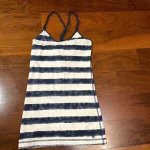 Abercrombie & Fitch blue and white striped tank medium‎